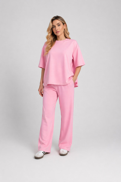 Motiv Paraşüt Şeritli Oversize T-Shirt /Pantolon Eşofman Takımı