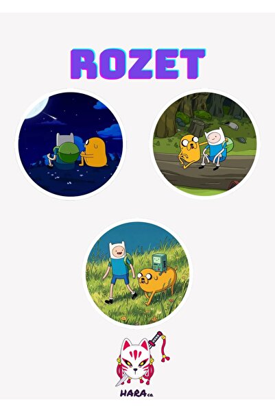 Hara Company Adventure Time Rozet Seti 3’lü