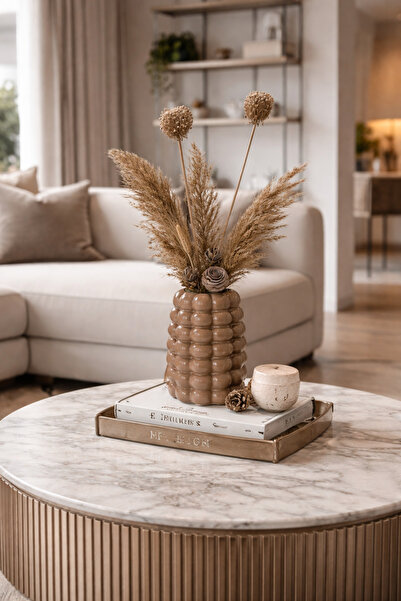 Zigzag Home Διακοσμητικό βάζο με φυσαλίδες, γυαλιστερό, σε στυλ Μποέμ, με 7 φ...