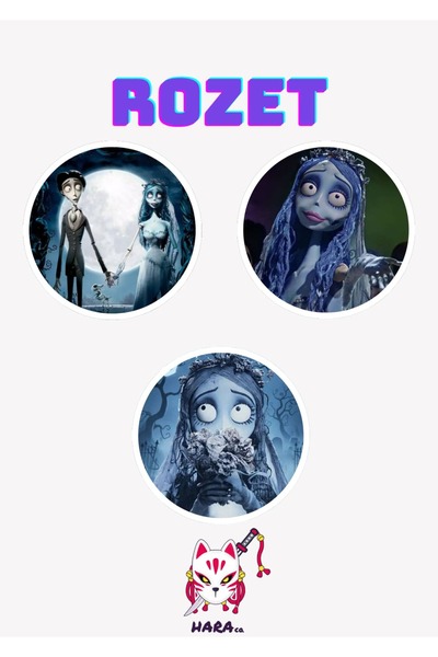 Hara Company Ölü Gelin ( Corpse Bride ) Rozet Seti 3’lü