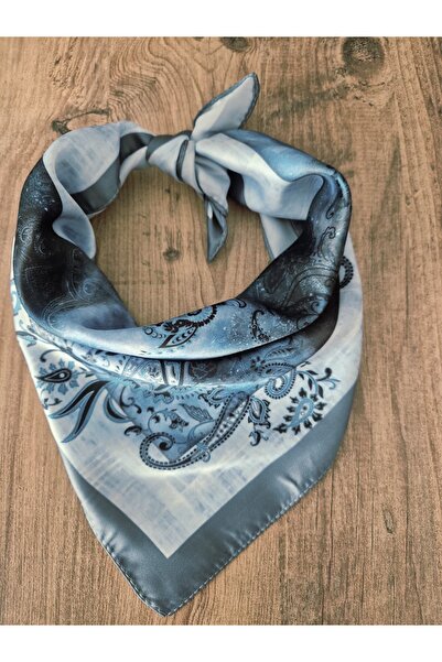 Zelayn Σάλι με σχέδιο σε σκούρο μπλε-λευκό, μπαντάνα-φουλάρι