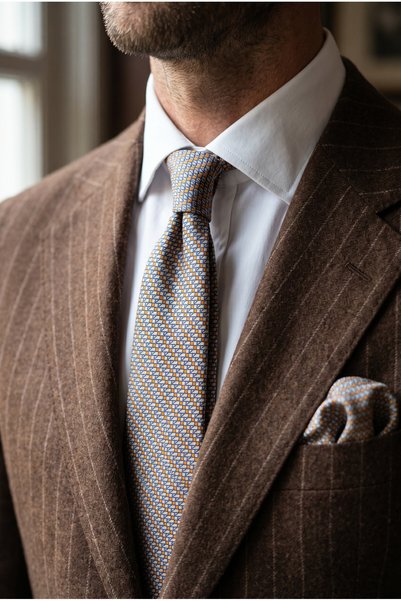 CROATE Art Silk Tencel Silk Print – Como Italy Production, Milano Design Luxury Tie