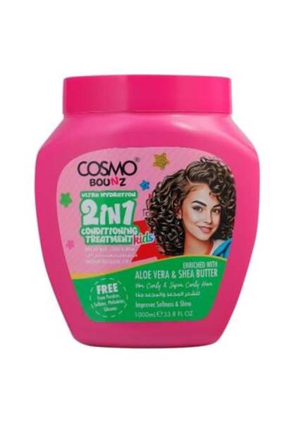 Cosmo Bounz كريم علاجي ومرطب 2 في 1 للشعر المجعد - 1000 مل