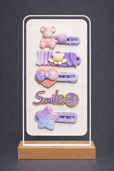 mdm style Σετ 5 τεμαχίων κλιπ μαλλιών για κορίτσια – Πολύχρωμα κλιπ μαλλιών μ...