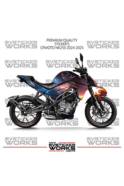 ARONA CFMOTO 250NK Kaplama Sticker Red And Blue Flash Design Motor Kaplama Mo...