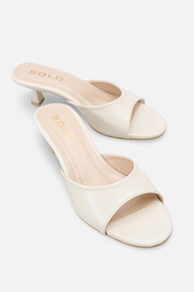 Solo Bag Γυναικείες μπεζ ρουστίκ κομψές παντόφλες νέας σεζόν, άνετες, με στρο...