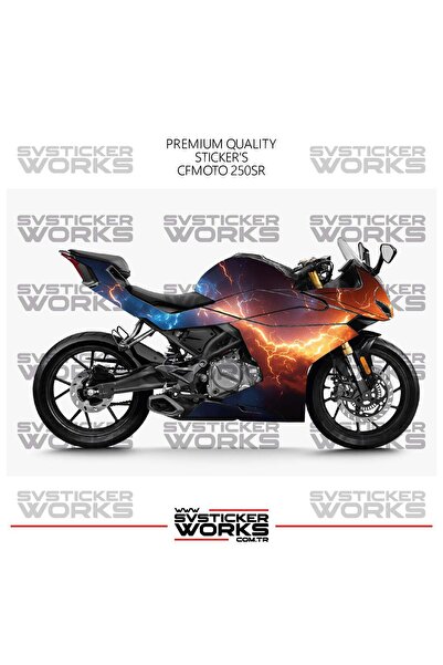 ARONA CFMOTO 250SR Kaplama Sticker Kırmızı Ve Mavi Flash Design Motor Kaplama...