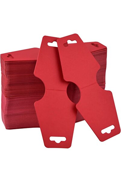 naturevo 100 Adet Kırmızı Küpe Kartı 5x12 cm Takı Stand Kartı Küpe Sunum Kart...