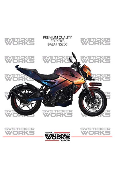ARONA Bajaj Ns200 Kaplama Sticker Kırmızı Ve Mavi Şimşek Design Motor Kaplama...