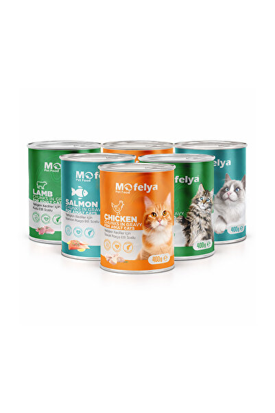 MOFELYA Movelia Bundle of Adult Cats 6 Pcs (2 Chicken + 2 Salmon + 2 Lamb) in...