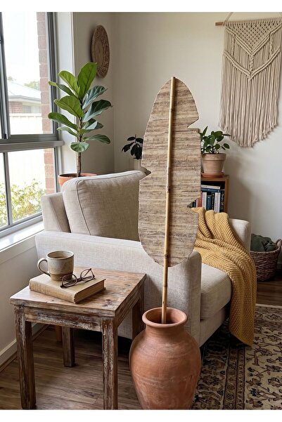 Lessio Home Bohem Tarz El Yapımı Doğal Bambu Dekoratif Dal - 150x16 cm Antre ...