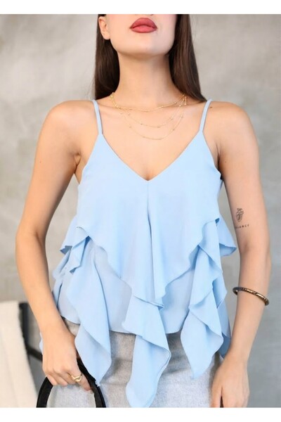 Crystal Life Κροπ με κρόσσια και λουράκια