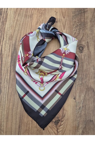 Zelayn Ροζ μαντήλι μπαντάνα με σχέδιο αλυσίδας