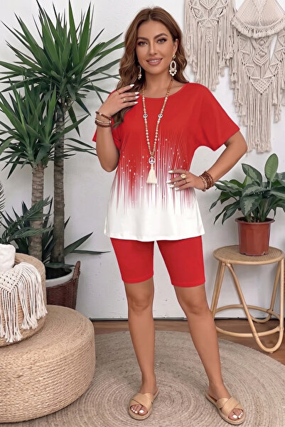 Modayakamoz New Season Women's Short Sleeve Crew Neck Patterned Diver Blouse ...