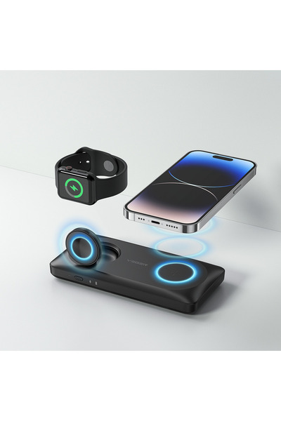 Veger MagMulti 10000mAh 15W Ασύρματο MagSafe Power Bank, USB-A/USB-C, Μαύρο