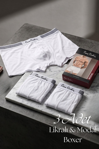 Pierre Cardin Ανδρικό Σετ Μπόξερ 3 τεμαχίων από Ελαστικό & Μοντάλ Ύφασμα - Ύφ...