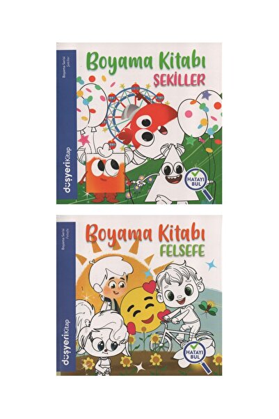 Düşyeri Yayınları Coloring Book Philosophy+Shapes 2 Books