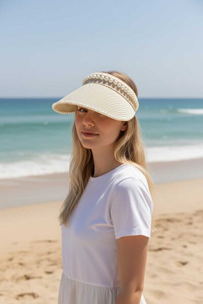 Aware Time Ψάθινο καπέλο τένις παραλίας με πέρλες