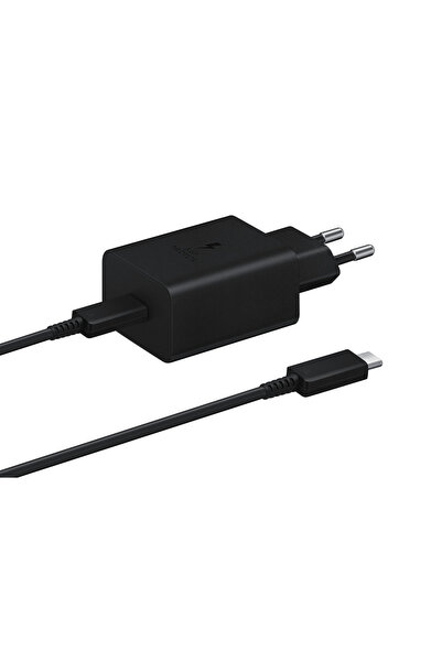 Samsung Φορτιστής USB-C με καλώδιο USB-C - Παροχή ισχύος 45W Μαύρο