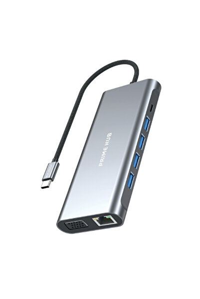 BONTEC 11 in 1 USC-C Hub Çoğaltıcı, 1x Type-C, 1x Ethernet, 1x 3.5 mm Jack, 4...