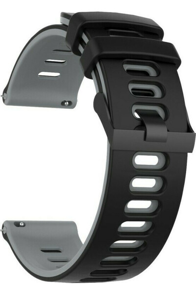 Huawei Δίχρωμο λουράκι σιλικόνης Μαύρο / Γκρι (Huawei Watch GT/GT Pro 2/3/4/5...