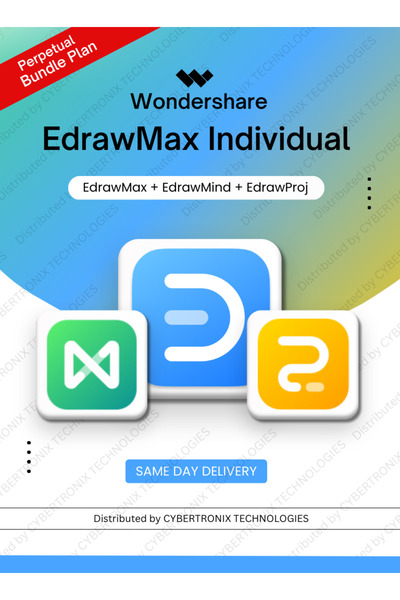 WonderShare EdrawMax Individual Perpetual Bundle | Digital License | Same Day...