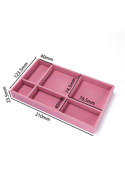 Choice26 Pink 6 grids 1Pc Jewelry Display Jewelry Storage Tray Jewelry Holder...