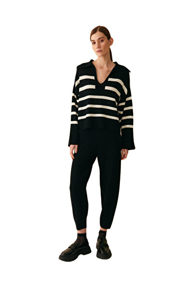 Mısırlı ΚΑΖΑΚ Ουνισέξ Μαύρο Φούτερ - W22W08D133KZ