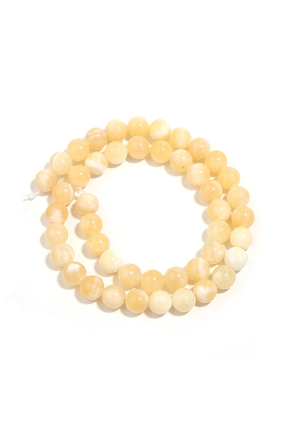 Choice1 8mm (approx 40pcs) 1 Strand Natural Yellow Jade Beads 4/6/8/10/12mm R...