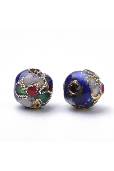 Choice AECH05-04901 20pcs Handmade Cloisonne Beads Round Mixed Color Round 8m...