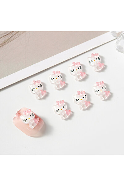 Choice21 02 100Pcs Hello Kitty 3D Cat Nail Art Charms Cute and Adorable Resin...