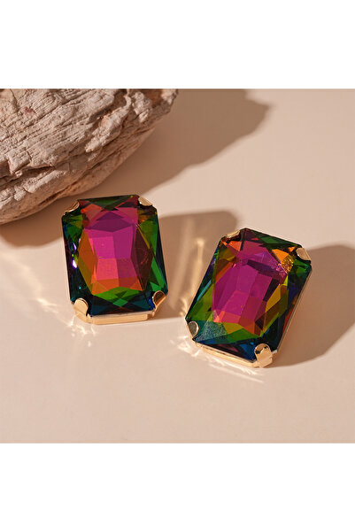 Choice3 colorful earrings Exaggerated Inlaid Rhinestone Necklace Earrings Jew...
