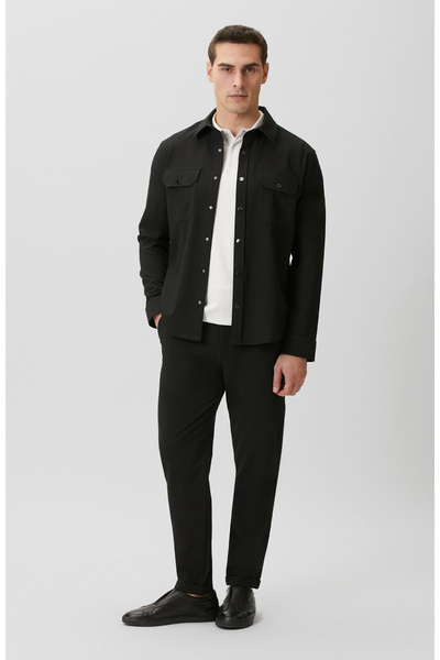 Network Siyah Jogger Gofre Desen Dokuma Pantolon