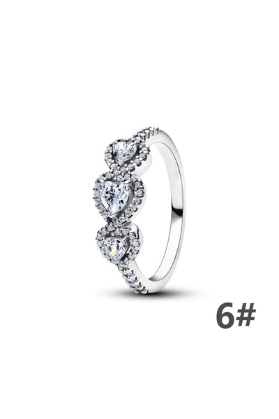 Choice10 AMR065-6 Luxury Heart Bow Pendent Necklace 925 Silver Golden Diamond...
