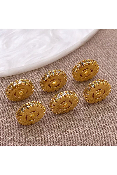 Choice3 9pcs T870-18K Gold-8mm 3/9pcs/lot 6/8mm 18K Gold Color Plated Brass R...