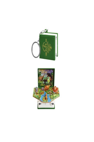 Choice1 A Fashion Dinosaur World Scene 3D Books Keychain Toys Mini Gift Pop U...