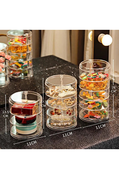 Choice 5 layers Rotating Jewelry Storage Box Household Cosmetics Storage Rack...