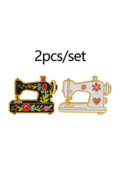 choice2 3 Retro Embroidery Sewing Machine Enamel Pines Cute Brooch Metal Pins...