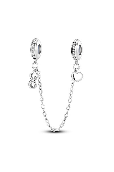 Choice KTC849 925 Sterling Silver Eternal Love Infinity Heart Chain Dangle Ch...