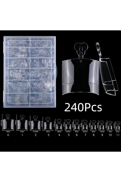 Choice 240 قطعة، 120/240 قطعة، أطراف أظافر قدم صناعية شفافة تغطي نصف القدم، م...