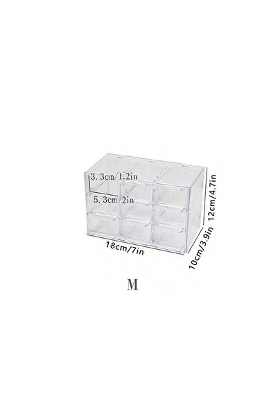 Choice1 M-9grids Acrylic Large Capacity Drawer Transparent Divided Beaded Sto...