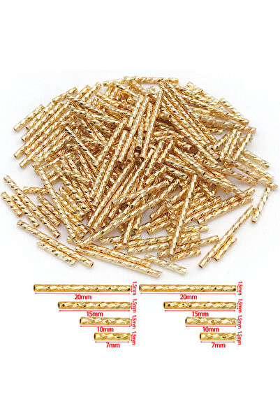 Choice7 1.5x7mm Color 2 20pcs 18K Real Gold Plated Brass Straight Tube Beads,...