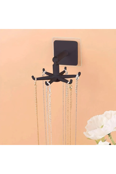 Choice1 HEISE-BIGUA-6GOU Jewelry Storage Rack Rotating Display Rack with Hook...