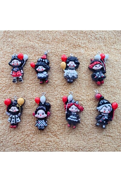 Choice8 9 10pcs balloon cartoon clown pendant, DIY jewelry making earrings se...