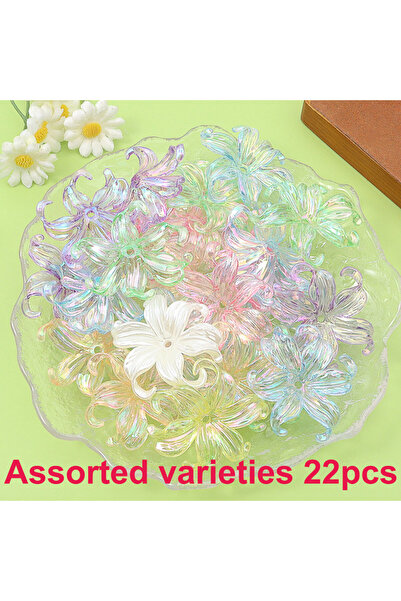 Choice1 22pcs 3/12/22pcs Multi-color Flower Shapes Beads & Bead Assortments, ...