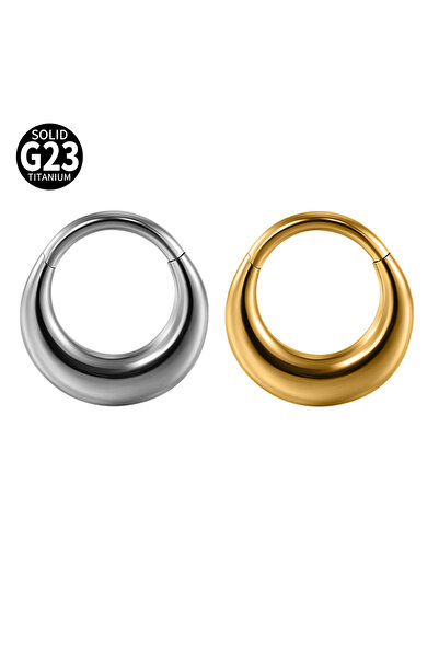 Choice33 حلقة أنف بسيطة وأنيقة من التيتانيوم G23، لون فضي، طراز 11، قطعة واحد...