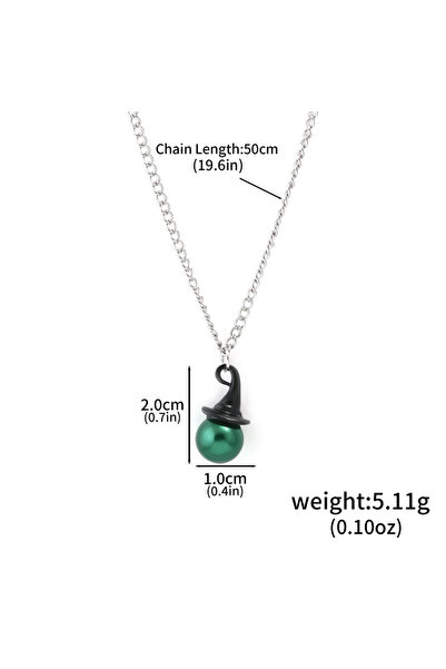 Choice1 N01188-02 Wicked Inspired Witch Hat & Crown Pearl Necklace Earrings J...