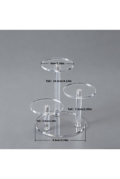 Choice5 3 Heads Multi Functional Transparent Durable Acrylic Display Rack, Su...