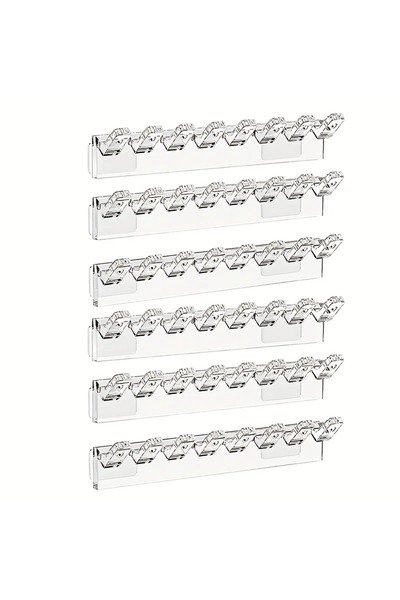 Choice 6Pcs Wall Mounted Multifunctional Self-adhesive Jewelry Storage Rack w...