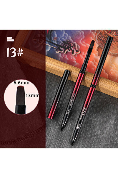 Choice6 P-H0620-13 New 1/13pcs Nail Art Brush Set Black Red Metal Handle Acry...